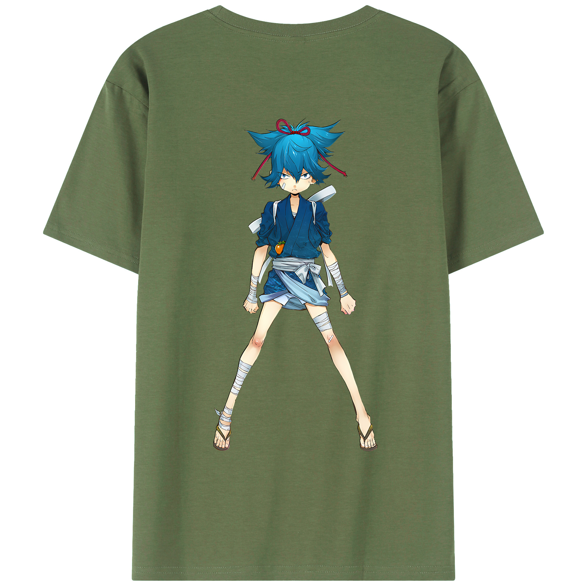 （画像用） 刀剣乱舞 Touken Ranbu 綿100％ メンズ半袖Tシャツ（バックプリント） 通気性